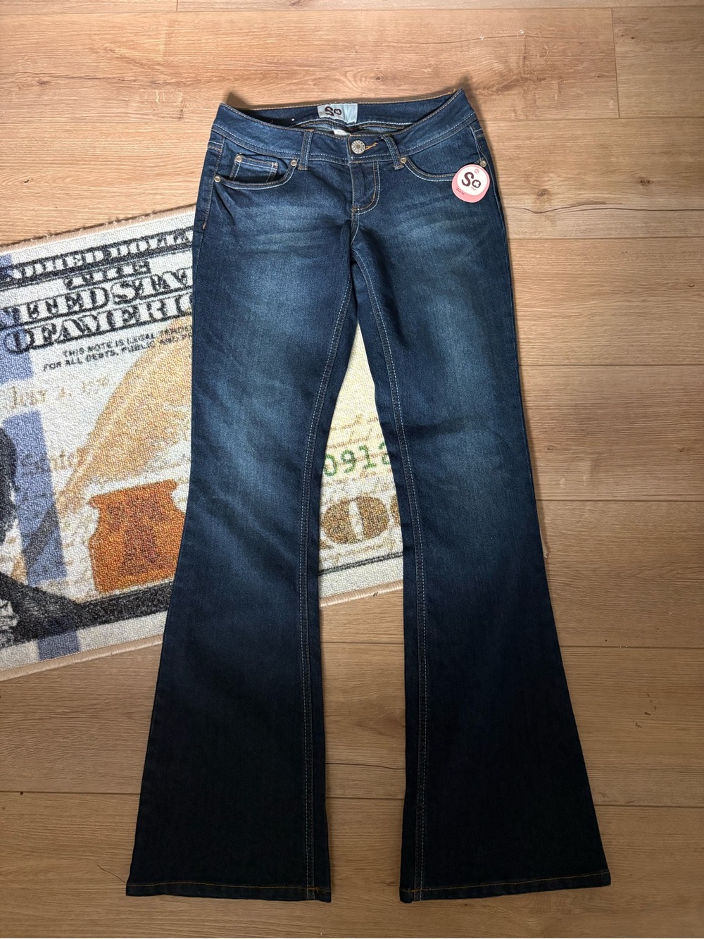 SO Dark Blue Wide Leg Jeans